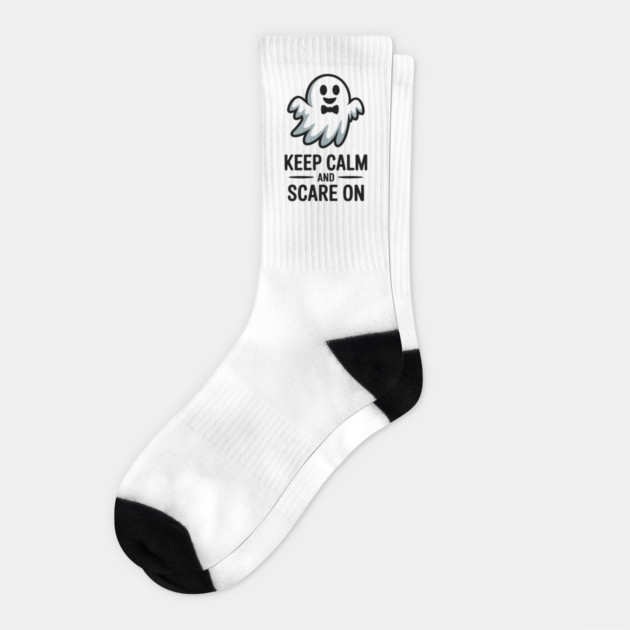 Keep Calm and Scare On Socks by Frank Ring