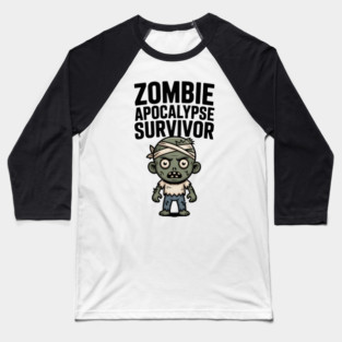 Zombie Apocalypse Survivor Baseball T-Shirt