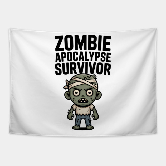 Zombie Apocalypse Survivor Tapestry by Frank Ring