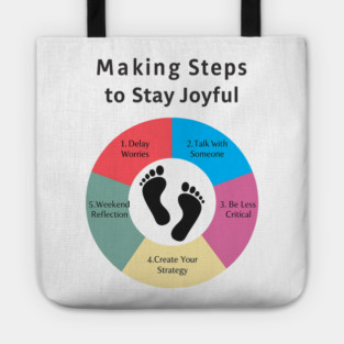 Making Steps to Stay Joyful Tote