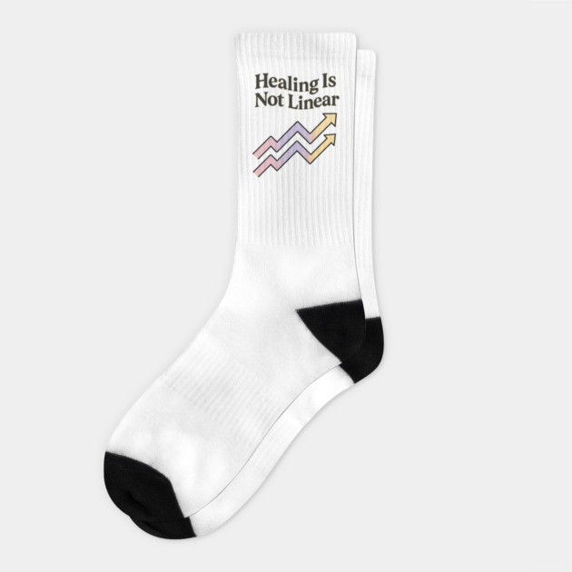 Healing Is Not Linear Socks by Fauzi's Store