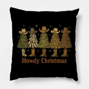 Howdy Christmas -  Christmas Bow Pillow