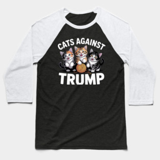 Cats-Against-Trump Baseball T-Shirt
