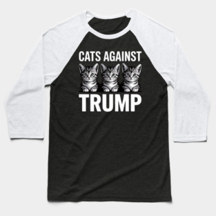 Cats-Against-Trump Baseball T-Shirt
