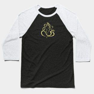 Jai Ganesha Deva Hindu Elelphant God Baseball T-Shirt