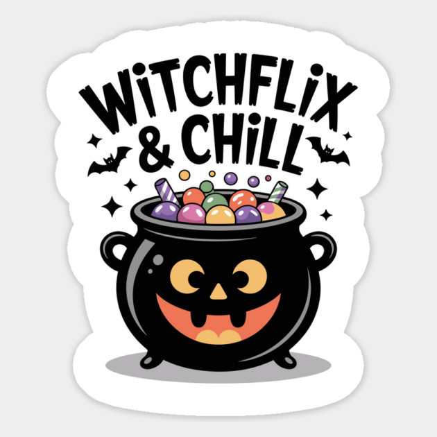 Witchflix and Chill Magnet by Frank Ring