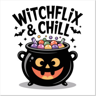 Witchflix and Chill Posters and Art