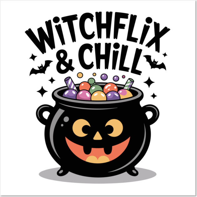 Witchflix and Chill Wall Art by Frank Ring