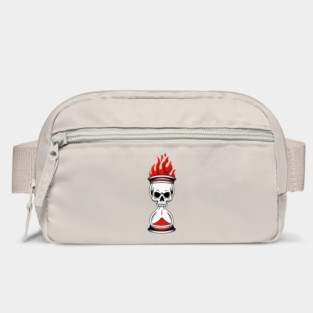Burning Skull Hourglass Time Bag