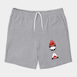 Burning Skull Hourglass Time Shorts
