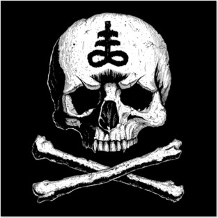 Skull & Crossbones – Leviathan Cross Occult Skull Artwork Posters and Art