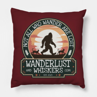 Wanderlust and Whiskers Pillow
