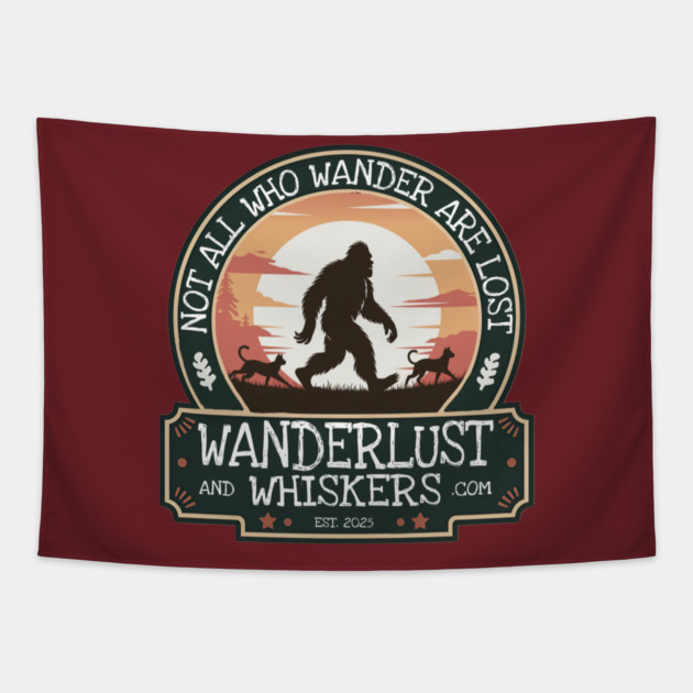 Wanderlust and Whiskers Tapestry by Pete the Cat Guy
