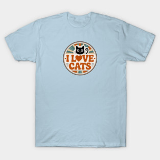 Retro I Love Cats T-Shirt