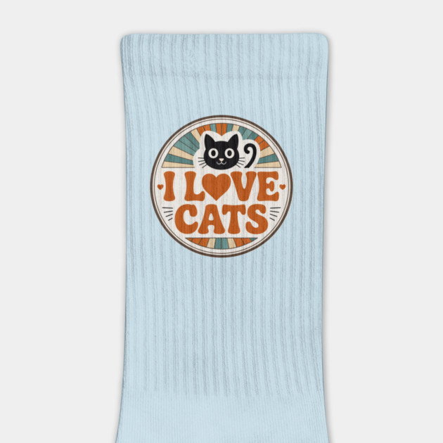 Retro I Love Cats by Pete the Cat Guy