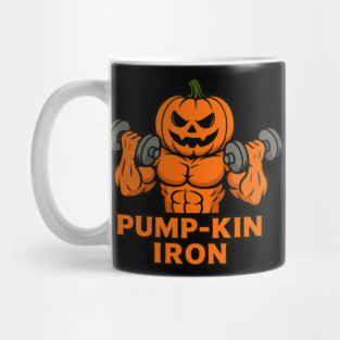 Pump-Kin Iron | Funny Halloween Gym Fitness T-Shirt Mug