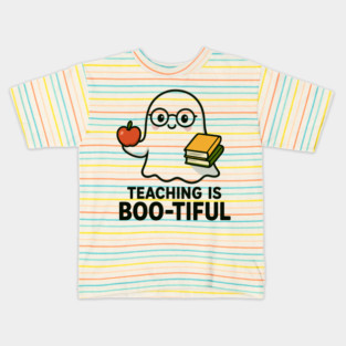 Teaching Is Boo-tiful | Cute Halloween Teacher Ghost T-Shirt Kids T-Shirt
