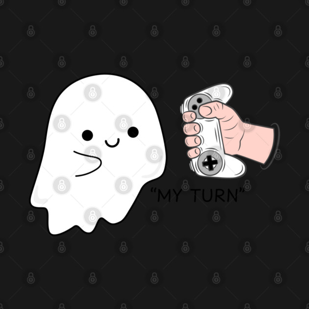 Cute Ghost Gamer Halloween by Demian Stipatio