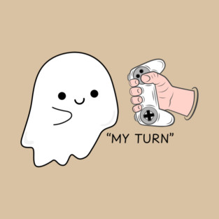 Cute Ghost Gamer Halloween T-Shirt