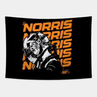 Lando Norris Name Reapeat Tapestry