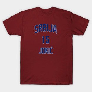 Serbia basketball team Euro Basket 2025 Nikola Jokic 15 T-Shirt