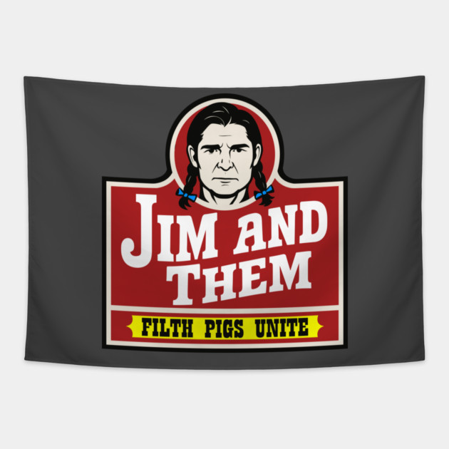 Filth Pigs Unite Tapestry by Jim and Them