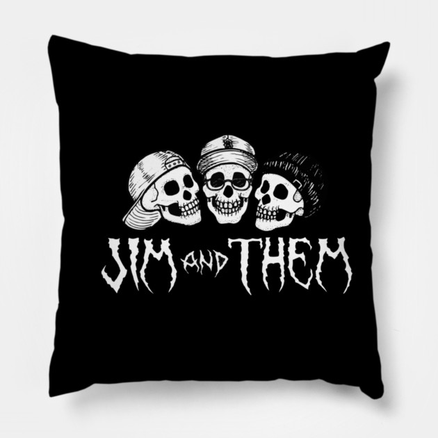 Jim and Them Skull Logo Pillow by Jim and Them