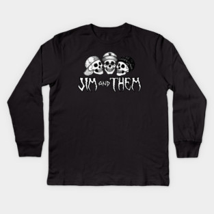 Jim and Them Skull Logo Kids Long Sleeve T-Shirt