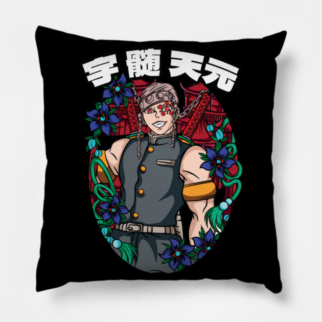 Demon Slayer Tengen Uzui Sound Hashira Pillow by Otaku Vibes