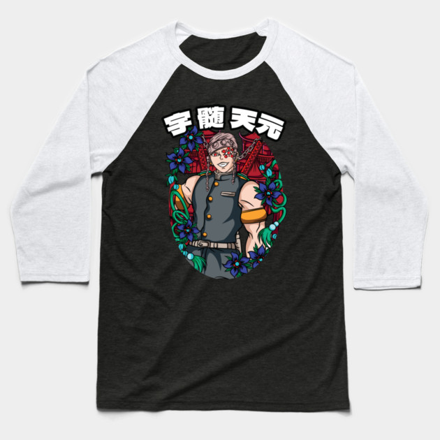 Demon Slayer Tengen Uzui Sound Hashira Baseball T-Shirt by Otaku Vibes