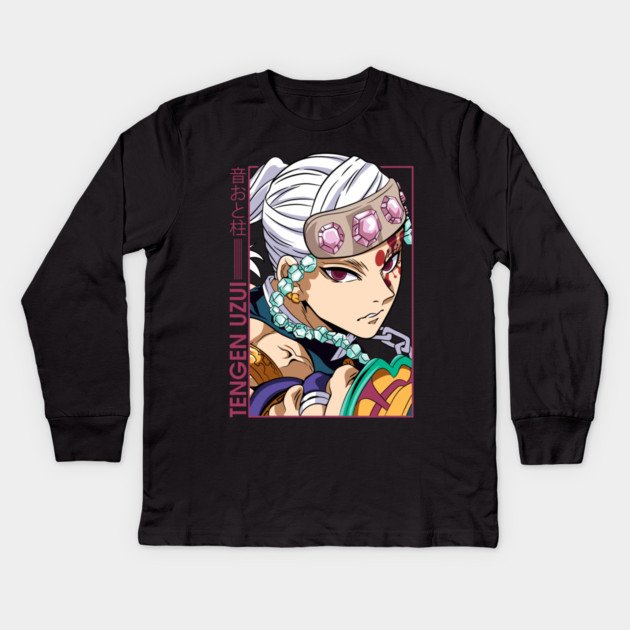 Tengen Uzui Sound Hashira - Demon Slayer Kids Long Sleeve T-Shirt by Otaku Vibes