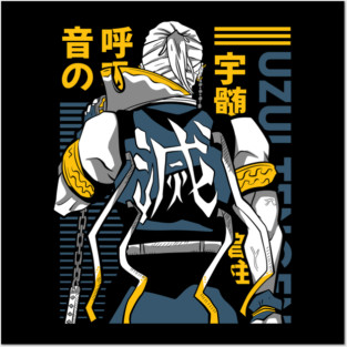 Demon Slayer Tengen Uzui with Dual Blades Posters and Art