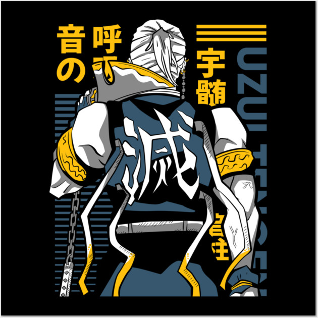 Demon Slayer Tengen Uzui with Dual Blades Wall Art by Otaku Vibes