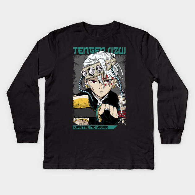 Kimetsu no Yaiba - Uzui Kids Long Sleeve T-Shirt by Otaku Vibes
