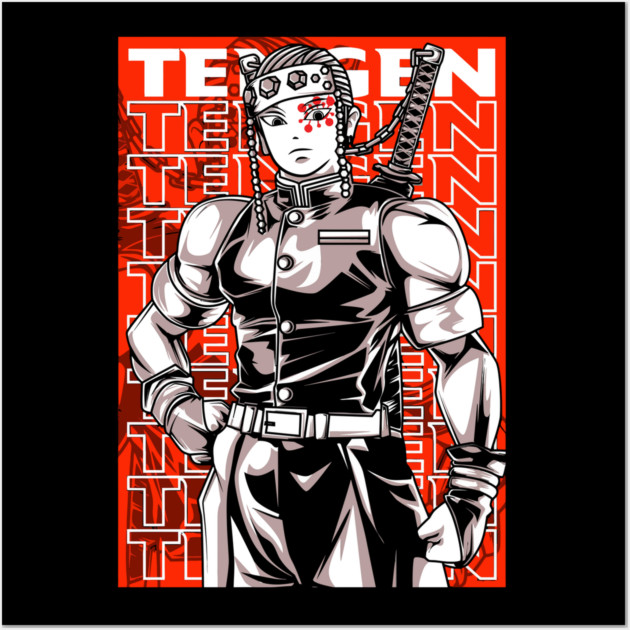 Kimetsu no Yaiba - Tengen Uzui Wall Art by Otaku Vibes