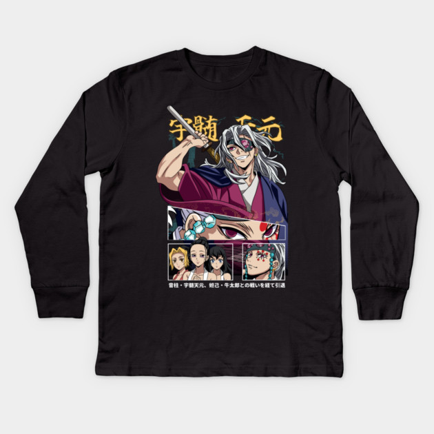 Demon Slayer Tengen Uzui Kids Long Sleeve T-Shirt by Otaku Vibes