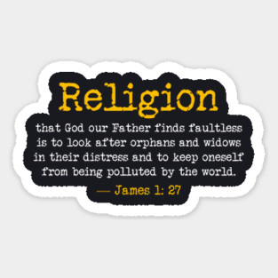 Religion That God Finds Faultless Sticker