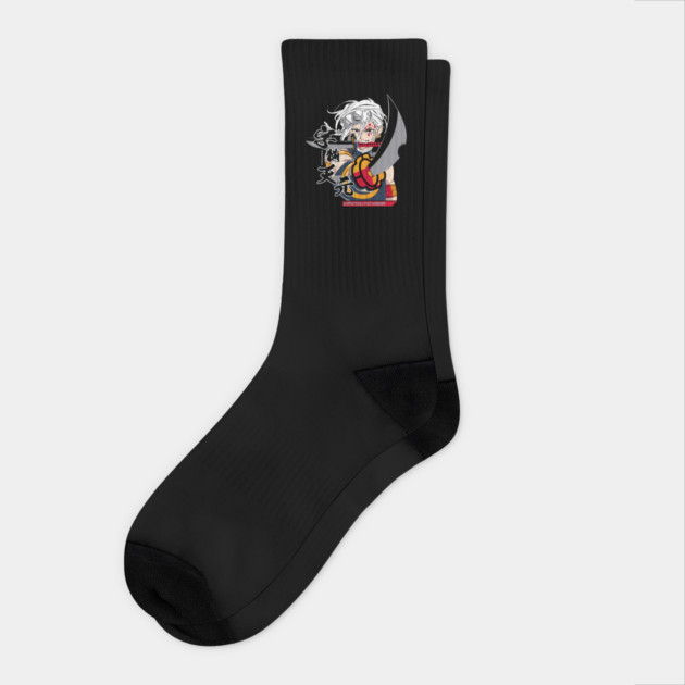 Demon Slayer Tengen Uzui Ready to Fight Socks by Otaku Vibes