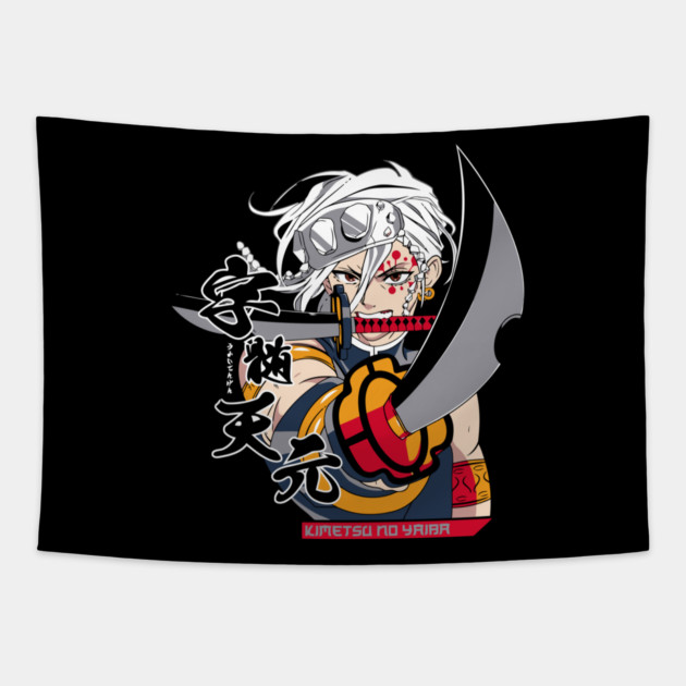 Demon Slayer Tengen Uzui Ready to Fight Tapestry by Otaku Vibes