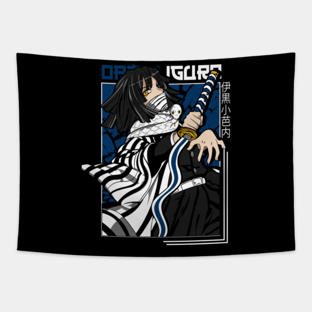 Demon Slayer Obanai Serpent Hashira Art Tapestry by Otaku Vibes