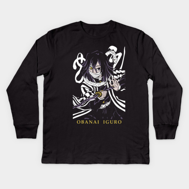 Demon Slayer Obanai Serpent Breathing Kids Long Sleeve T-Shirt by Otaku Vibes