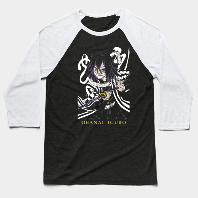 Demon Slayer Obanai Serpent Breathing Baseball T-Shirt by Otaku Vibes