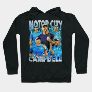 Vintage Dan Campbell - Motor City Detroit Lions Hoodie