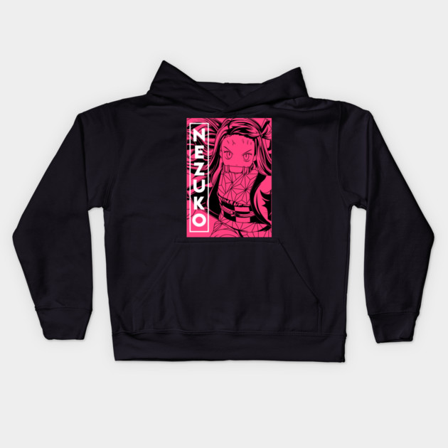 Demon Slayer Nezuko Anime Art Kids Hoodie by Otaku Vibes