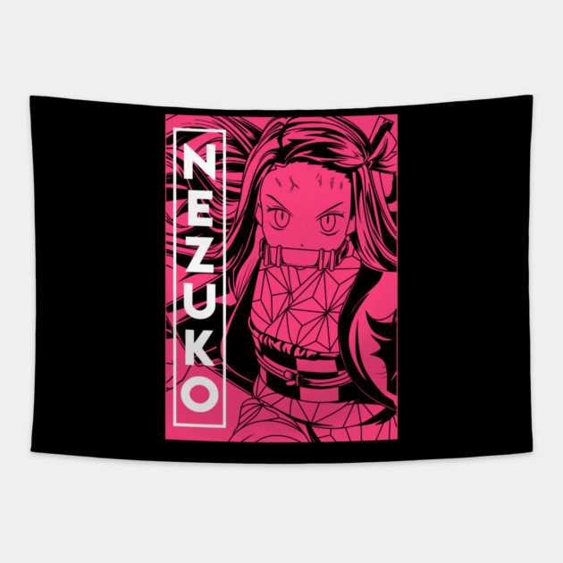 Demon Slayer Nezuko Anime Art Tapestry by Otaku Vibes
