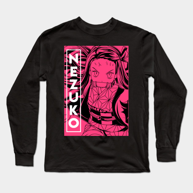 Demon Slayer Nezuko Anime Art Long Sleeve T-Shirt by Otaku Vibes