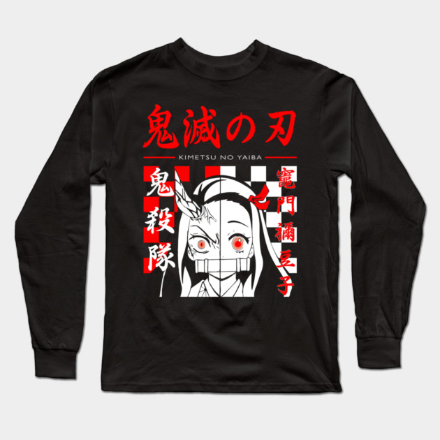 Kimetsu no Yaiba - Nezuko Half Half Long Sleeve T-Shirt by Otaku Vibes