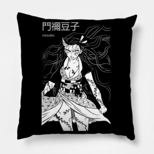 Kimetsu no Yaiba - Nezuko Black and White Pillow