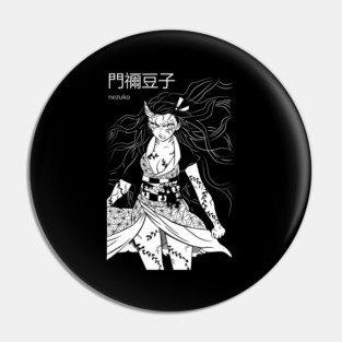 Kimetsu no Yaiba - Nezuko Black and White Pin