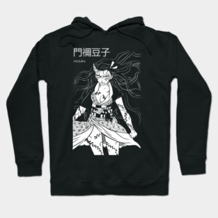 Kimetsu no Yaiba - Nezuko Black and White Hoodie
